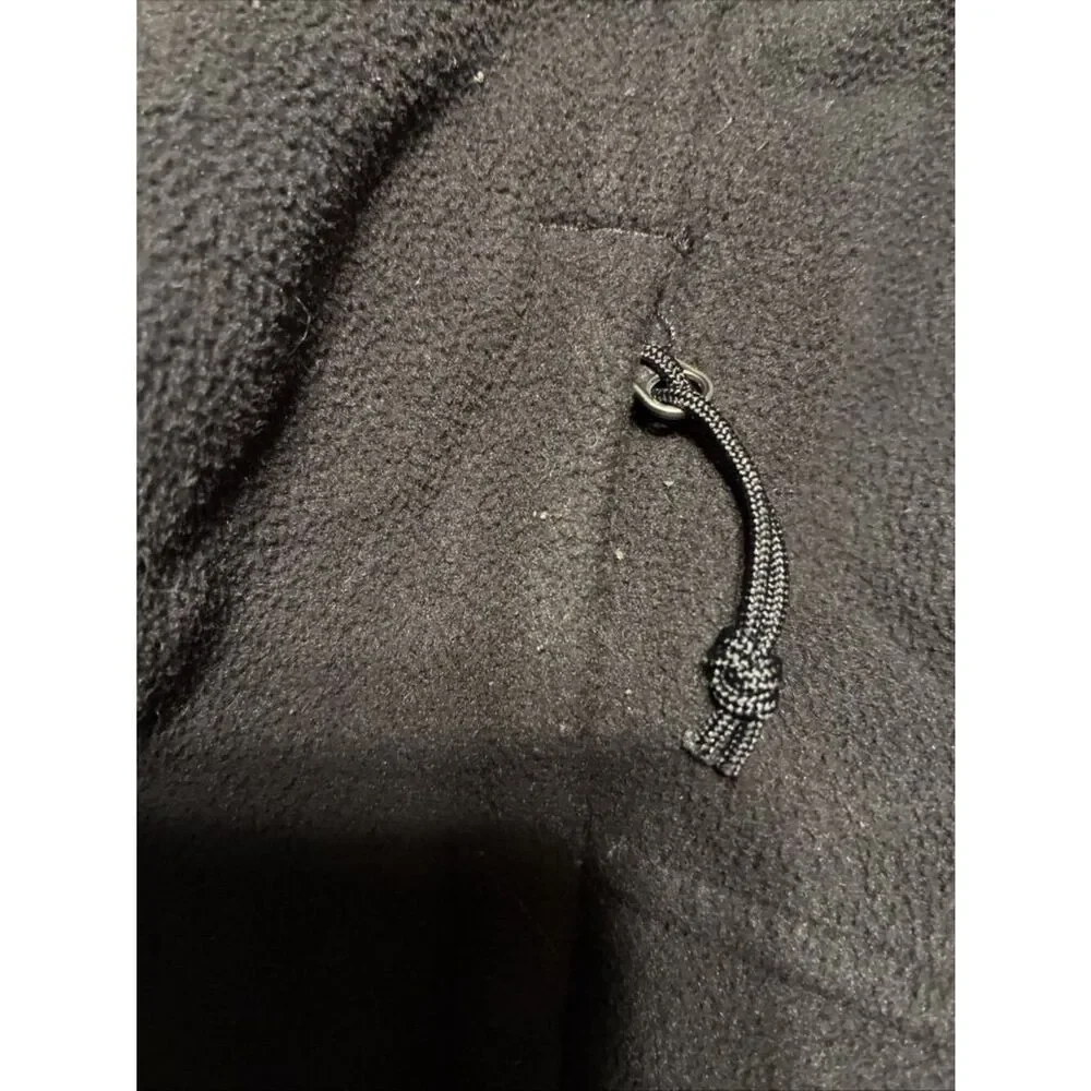 the north face Solid Black Fleece Long Sleeve Zip Up Jacket Small